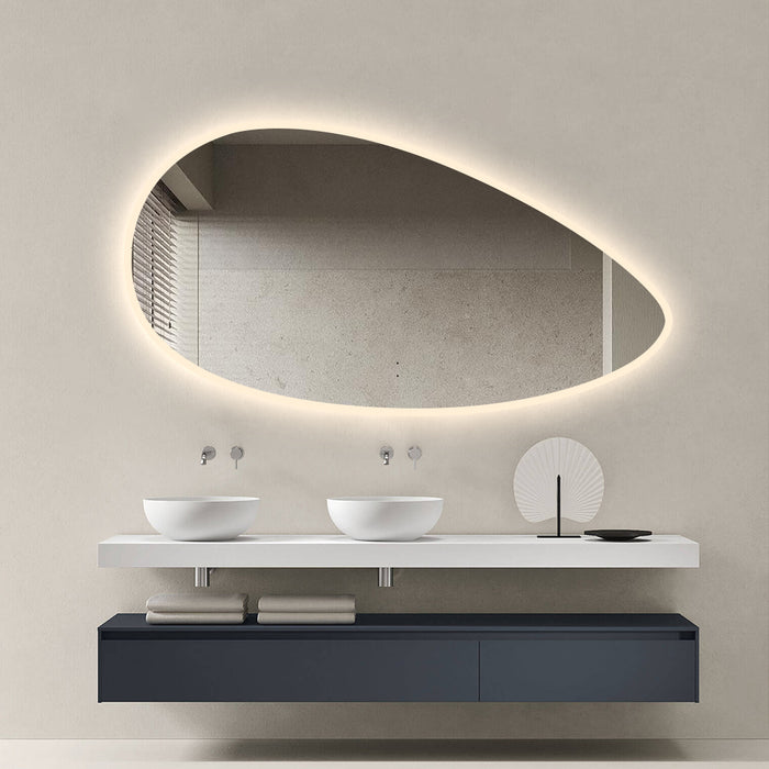 Lunara Touchless 1300 x 700 Asymmetrical LED Mirror - Three Light Temperatures