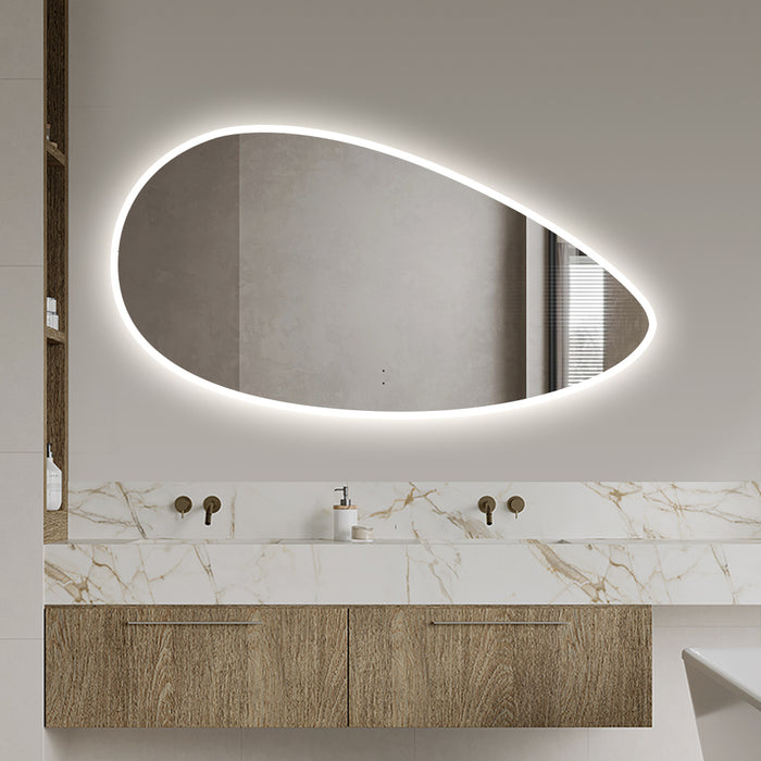 Lunara Touchless 1300 x 700 Asymmetrical LED Mirror - Three Light Temperatures