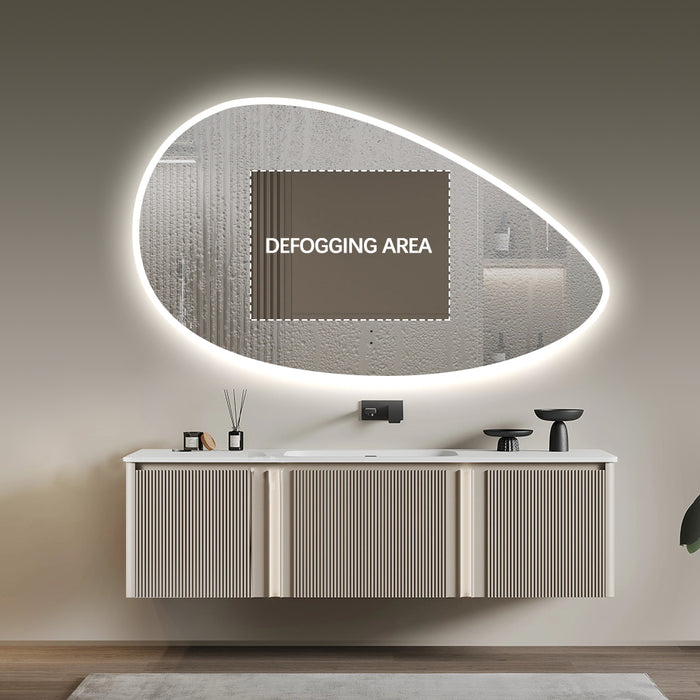 Lunara Touchless 1000 x 600 Asymmetrical LED Mirror - Three Light Temperatures