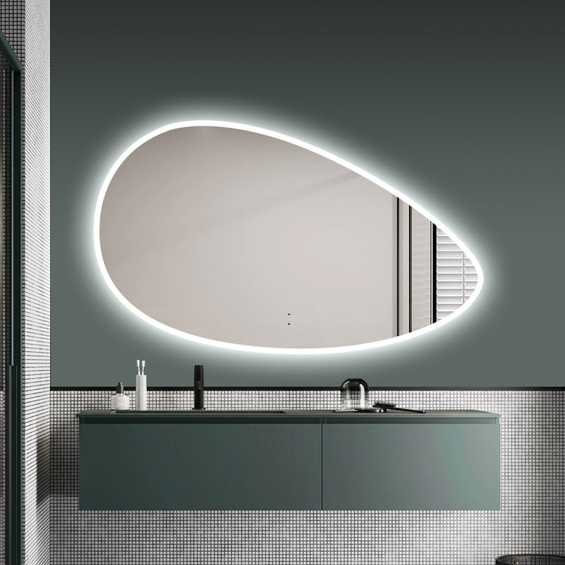 Lunara Touchless 1000 x 600 Asymmetrical LED Mirror - Three Light Temperatures