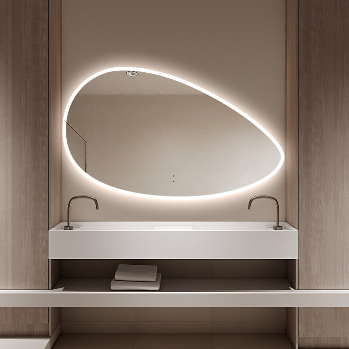 Lunara Touchless 1000 x 600 Asymmetrical LED Mirror - Three Light Temperatures