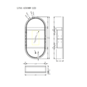 Luna LED Matte White Oval Pill Shaving Cabinet - Acqua Bathrooms