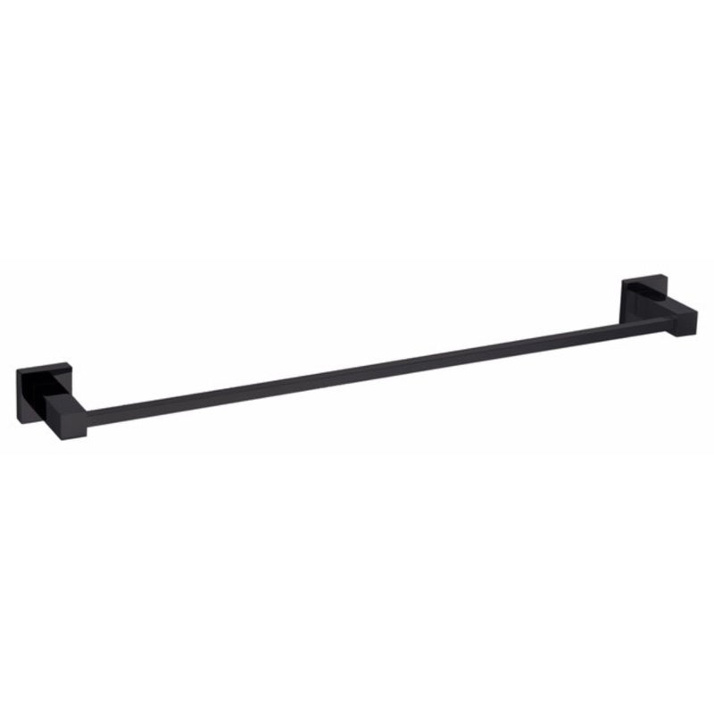 Luxury Matte Black 600mm Single Towel Holder - Acqua Bathrooms
