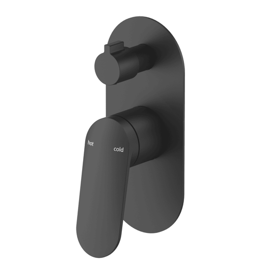 Lantra Matte Black Shower Mixer Diverter - 1P - Trim Kit Only - Acqua Bathrooms