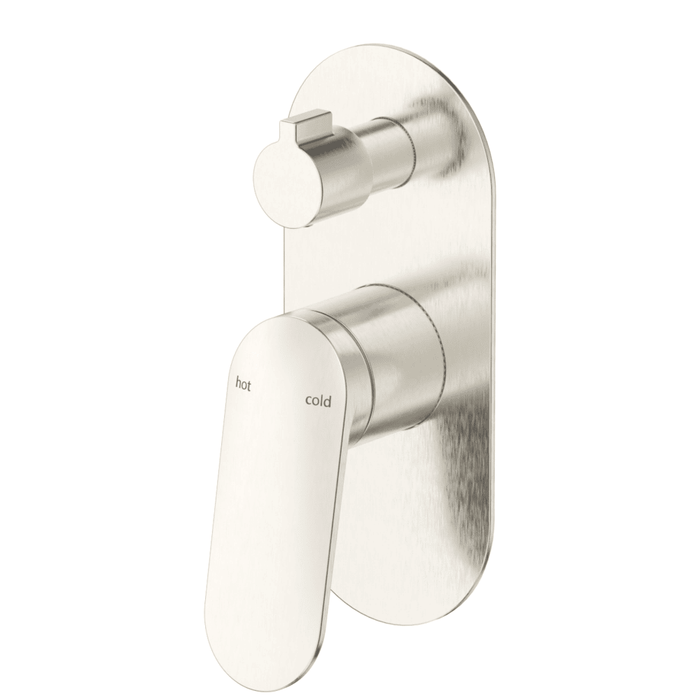 Lantra Brushed Nickel Shower Mixer Diverter - 1P - Trim Kit Only - Acqua Bathrooms