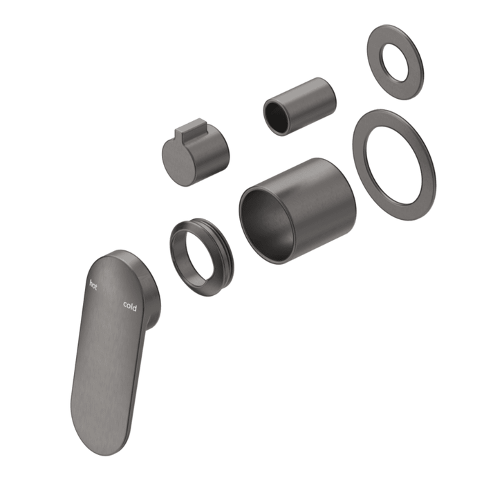 Lantra Gun Metal Shower Mixer Diverter - 2P - Trim Kit Only - Acqua Bathrooms