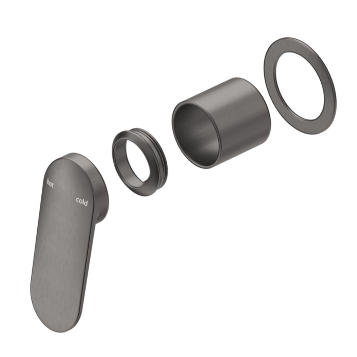 Lantra Gun Metal Shower Mixer - Round Plate - Trim Kit Only - Acqua Bathrooms