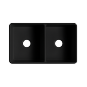 Harrington 835 Matte Black Double Bowl Butler Kitchen Sink - Acqua Bathrooms