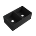 Harrington 835 Matte Black Double Bowl Butler Kitchen Sink - Acqua Bathrooms