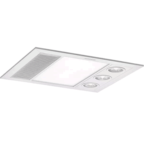 Martec Linear Mini 3-In-1 Bathroom Heater with 3 Heat Lamps, Exhaust Fan and Led Light - MBHM1000W