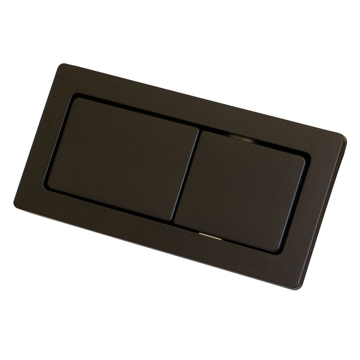 Rectangle Matte Black Flush Buttons