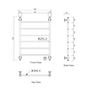 Bordeaux / Montepellier Brushed Bronze 6 Bar Traditional Heated Towel Rail - Acqua Bathrooms