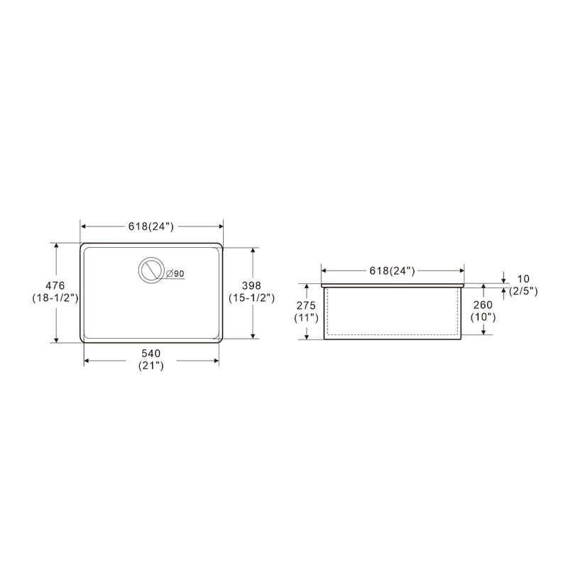 Middleton 618 Butler Kitchen & Laundry Sink - Acqua Bathrooms