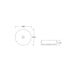 Mila 300 Matte White Round Above Counter Basin dimensions