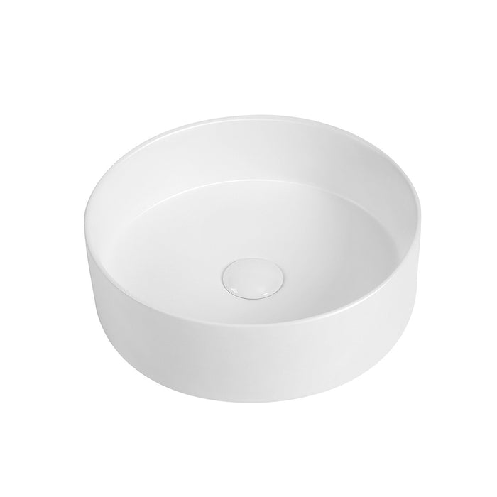 Mila 400 Matte White Round Above Counter Basin