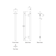 Mirage Star Brushed Bronze Vertical Heated Towel Rail - Acqua Bathrooms