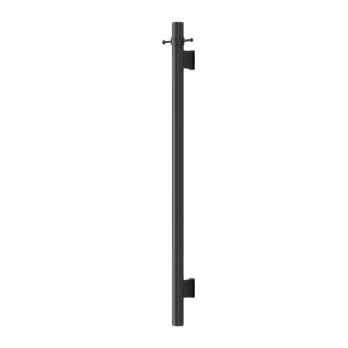 Mirage Star Matte Black Vertical Heated Towel Rail - Acqua Bathrooms