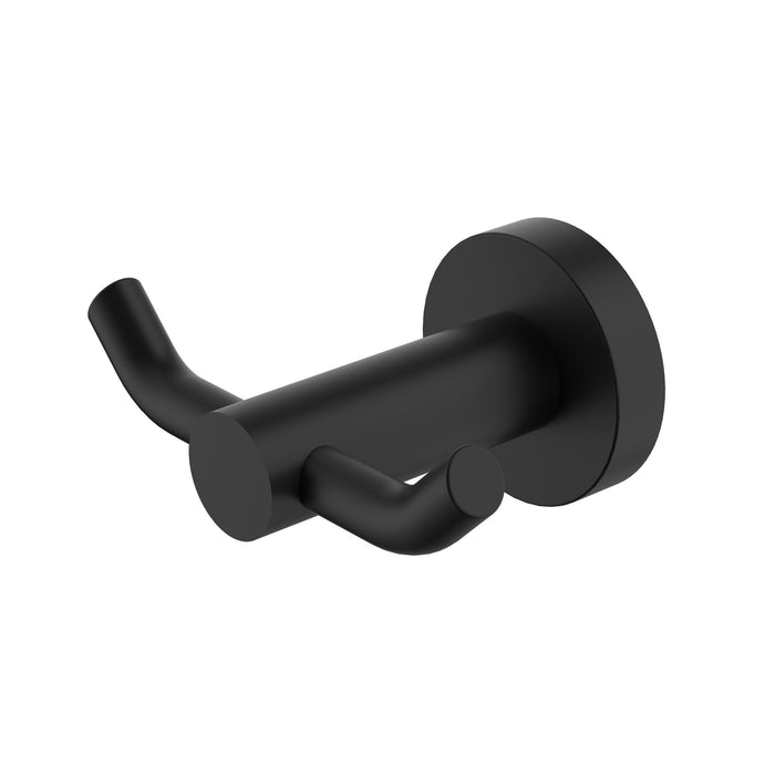 Mirage Black Double Robe Hook - Acqua Bathrooms