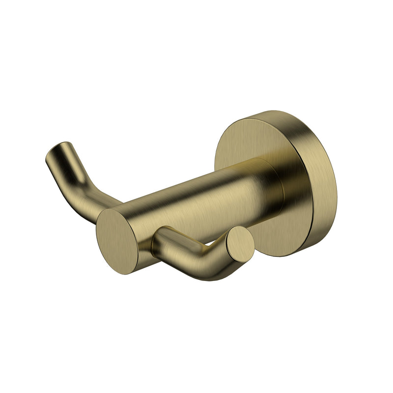 Mirage Brushed Bronze Double Robe Hook - Acqua Bathrooms