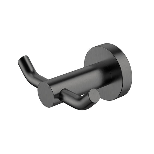 Mirage Gun Metal Grey Double Robe Hook - Acqua Bathrooms