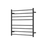Mirage Star Matte Black 8 Bar Wide Heated Towel Rail - Acqua Bathrooms