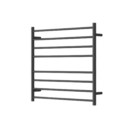 Mirage Star Matte Black 8 Bar Wide Heated Towel Rail - Acqua Bathrooms