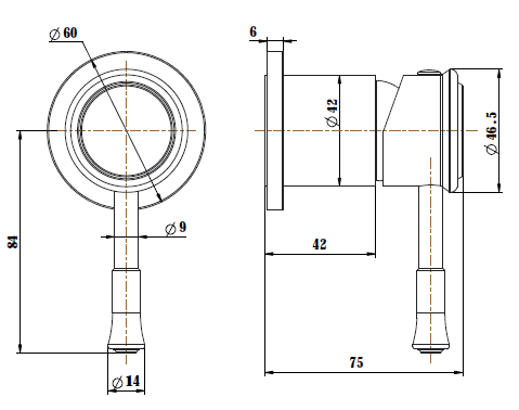 Montpellier Chrome Wall Mixer - Round Back Plate