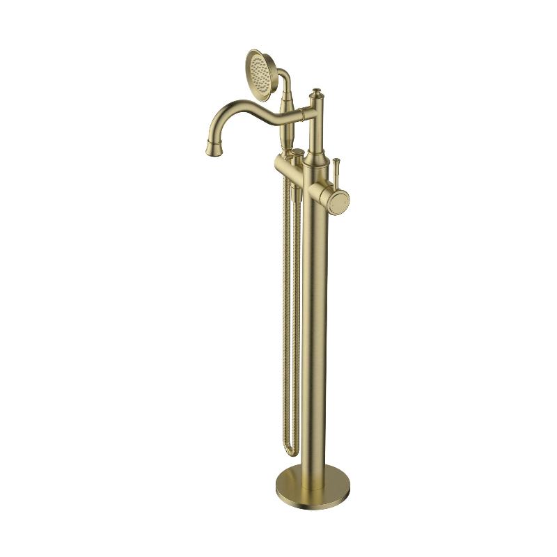 Montpellier Brushed Bronze Traditional Freestanding Multifunction Bath Spout - Acqua Bathrooms