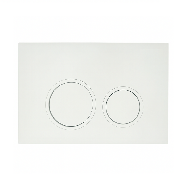R&T Matte White In Wall Toilet Push Plate