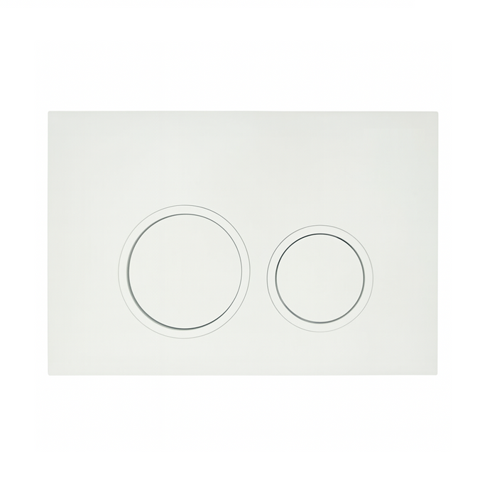 R&T Matte White In Wall Toilet Push Plate
