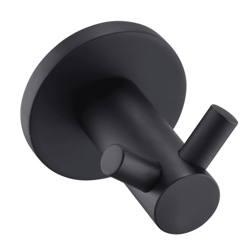 Mica Matte Black Double Robe Hook - Acqua Bathrooms