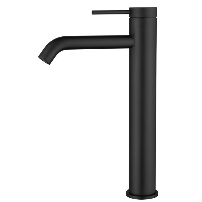 Mica Matte Black Tall Basin Mixer - Acqua Bathrooms