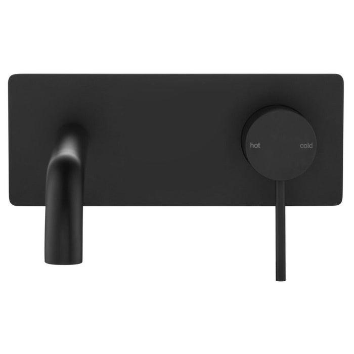 Mica Matte Black Wall-Spout Combo - Curved Spout - 1P - Trim Kit Only - Acqua Bathrooms