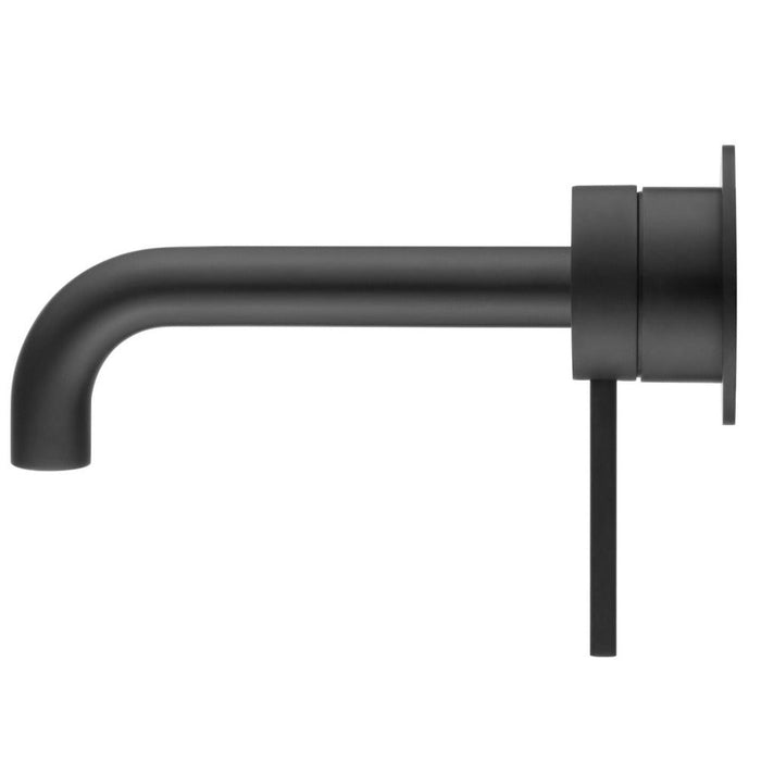 Mica Matte Black Wall-Spout Combo - Curved Spout - 2P - Trim Kit Only - Acqua Bathrooms