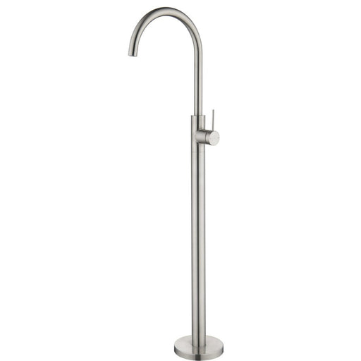 Mica Brushed Nickel Freestanding Bath Mixer - Acqua Bathrooms