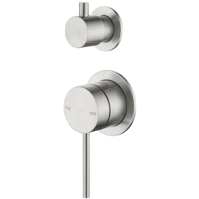 Mica Brushed Nickel Shower Mixer Diverter - 2P - Trim Kit Only - Acqua Bathrooms
