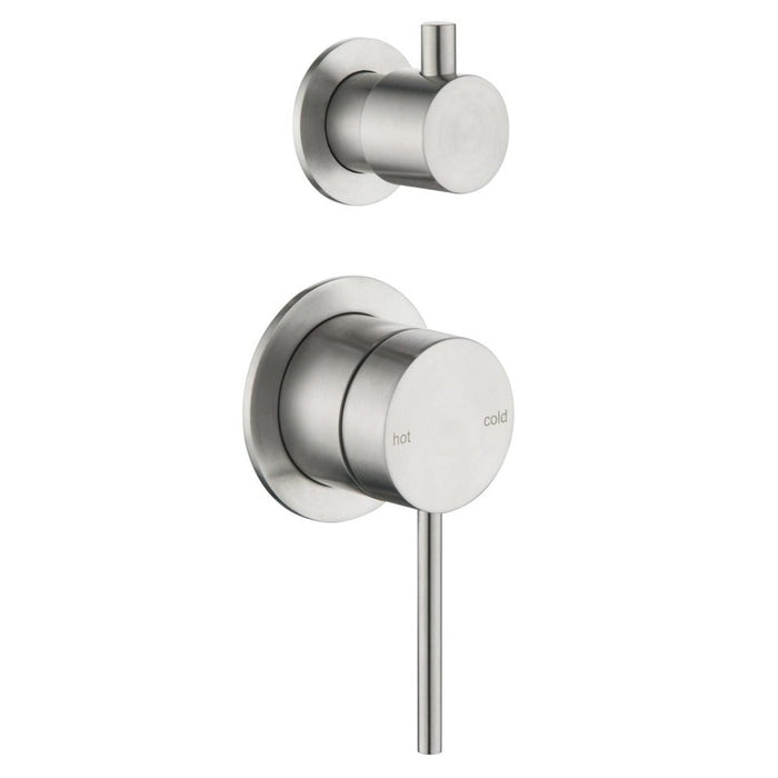 Mica Brushed Nickel Shower Mixer Diverter - 2P - Trim Kit Only - Acqua Bathrooms