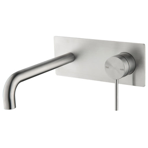 Mica Brushed Nickel Wall-Spout Combo - Curved Spout - 1P - Trim Kit Only - Acqua Bathrooms