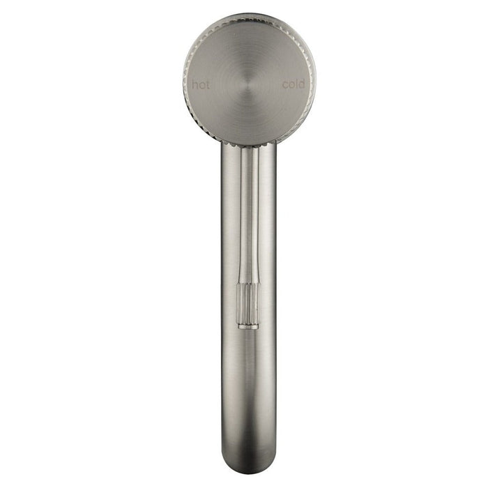 Mica Fluted Brushed Nickel Basin Mixer - Acqua Bathrooms