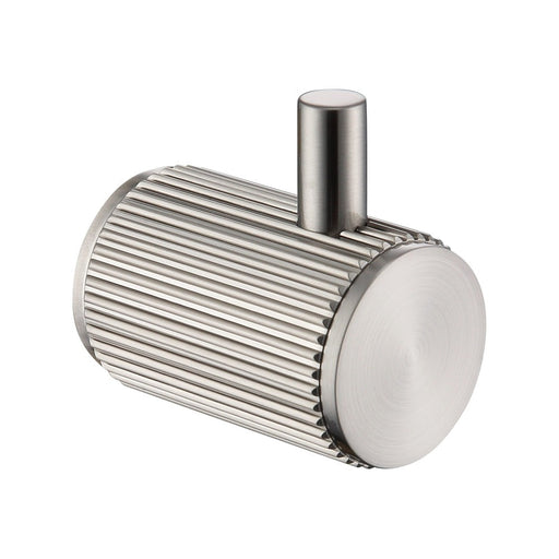 Mica Fluted Brushed Nickel Robe Hook - Acqua Bathrooms
