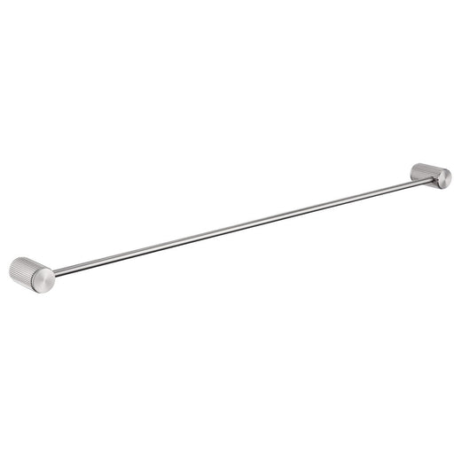 Mica Fluted Brushed Nickel Single Towel Rail - 800mm - Acqua Bathrooms