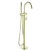 Mica Fluted French Gold Freestanding Bath Mixer with Hand Shower - Acqua Bathrooms