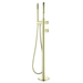 Mica Fluted French Gold Freestanding Bath Mixer with Hand Shower - Acqua Bathrooms