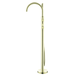 Mica Fluted French Gold Freestanding Bath Mixer with Hand Shower - Acqua Bathrooms