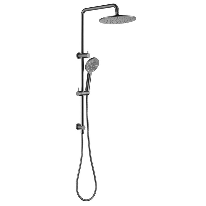 Mica Gun Metal Dual Shower Rail - Acqua Bathrooms