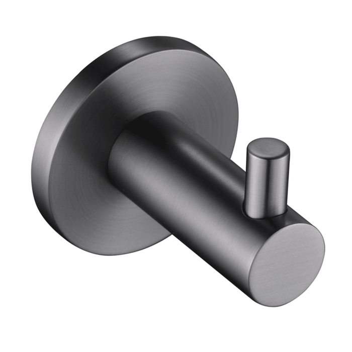 Mica Gun Metal Robe Hook - Acqua Bathrooms