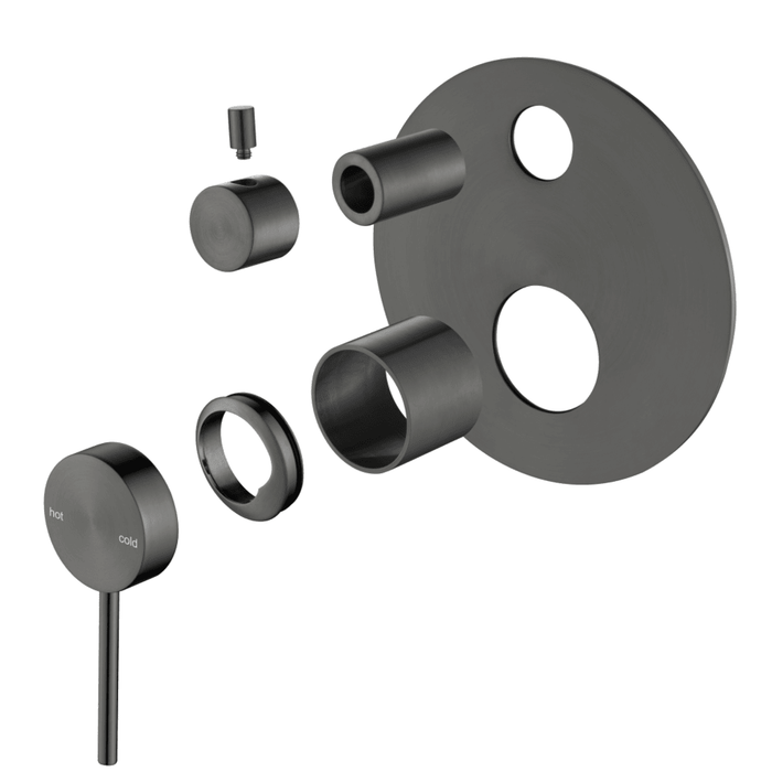 Mica Gun Metal Shower Mixer Diverter - 1P - Trim Kit Only - Acqua Bathrooms