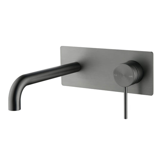 Mica Gun Metal Wall-Spout Combo - Curved Spout - 1P - Trim Kit Only - Acqua Bathrooms