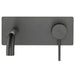 Mica Gun Metal Wall-Spout Combo - Curved Spout - 1P - Trim Kit Only - Acqua Bathrooms