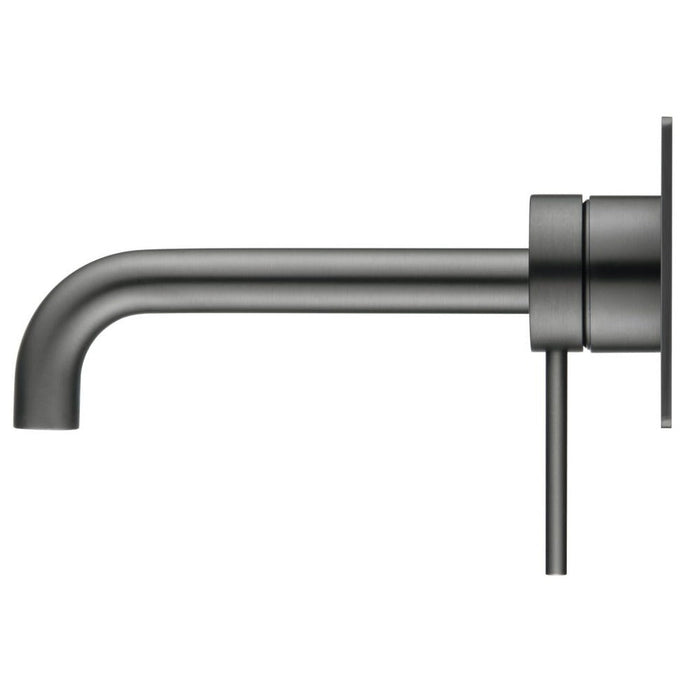 Mica Gun Metal Wall-Spout Combo - Curved Spout - 1P - Trim Kit Only - Acqua Bathrooms